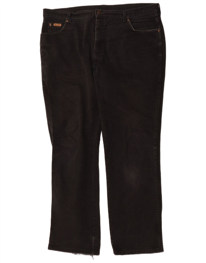 Jeans dritti da uomo Wrangler Texas W42 L34 cotone nero