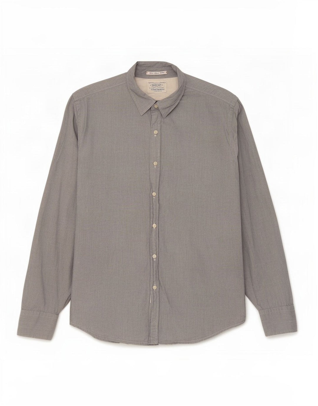 Camicia Uomo Replay Cotone Gessato Grigio Medio