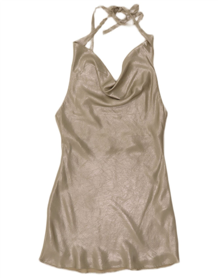 Abito all'americana da donna Zara UK 6 XS argento poliestere