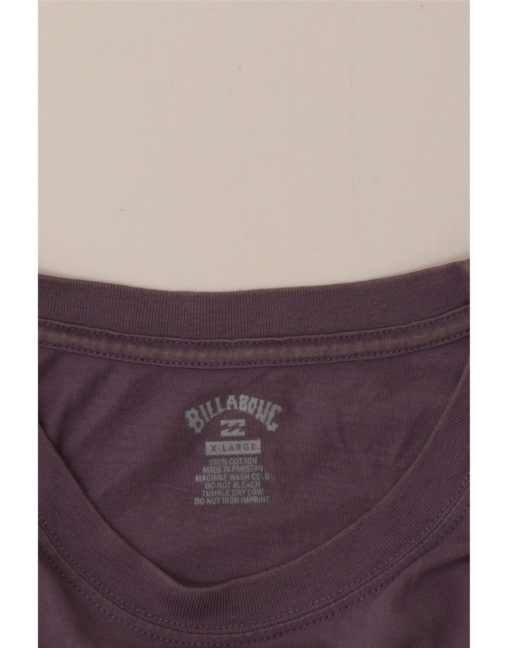 Maglietta grafica da uomo Billabong Top XL in cotone viola