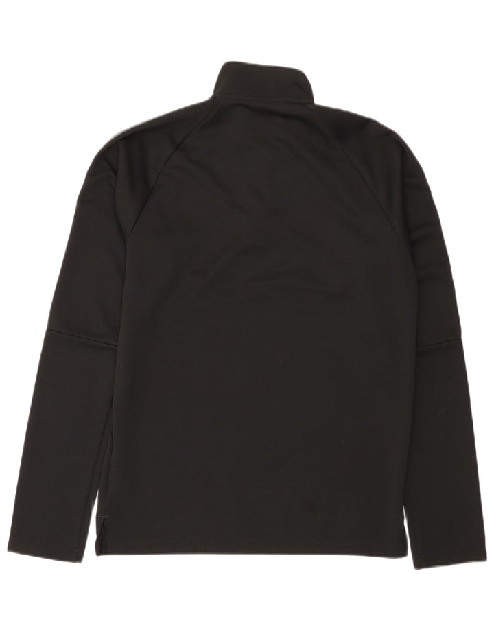Adidas Uomo Climalite Zip Neck Pullover Tuta Top Small Poliestere Nero