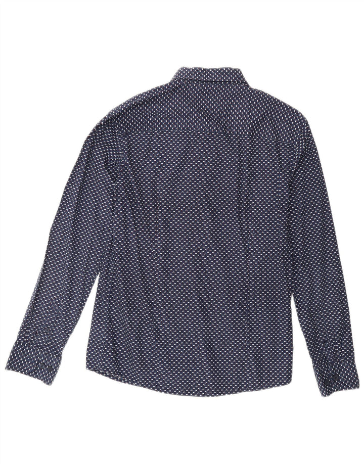 TOMMY HILFIGER Camicia da bambino con motivo astratto 13-14 anni in cotone blu navy