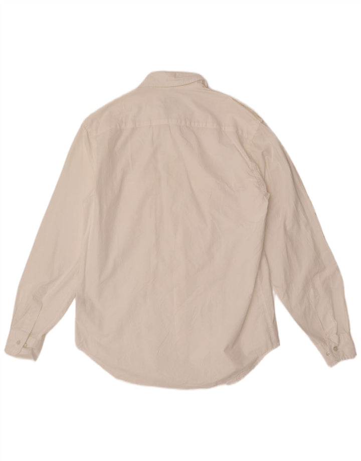 Camicia militare da uomo Henry Cottons taglia 41 cotone bianco medio