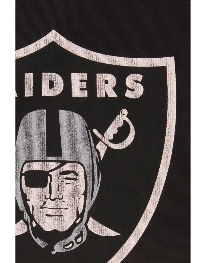Felpa grafica da uomo NFL Raiders Maglione piccolo cotone nero