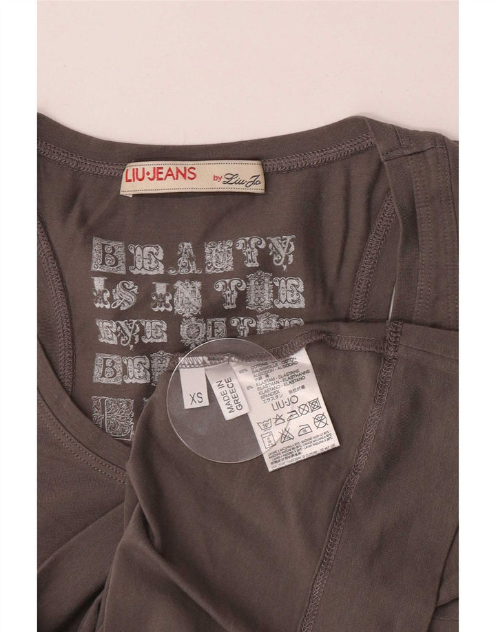 Canottiera da donna Liu Jo UK 6 XS in cotone grigio