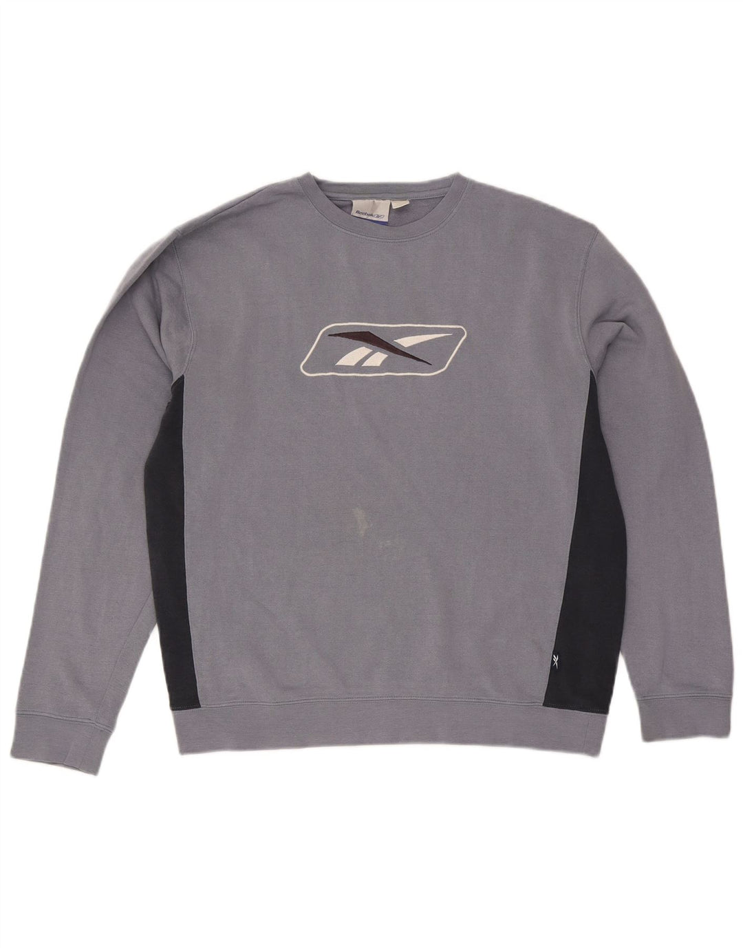 Felpa grafica da uomo Reebok maglione blu medio color block