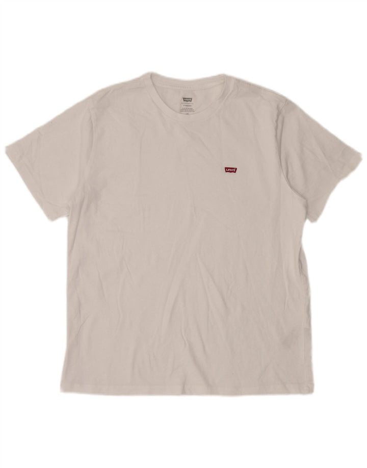 T-shirt standard da uomo Levi's Top grande in cotone bianco