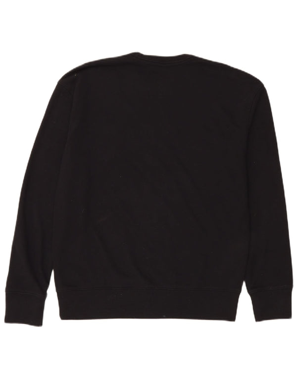 Felpa grafica da uomo Hollister Maglione piccolo cotone nero