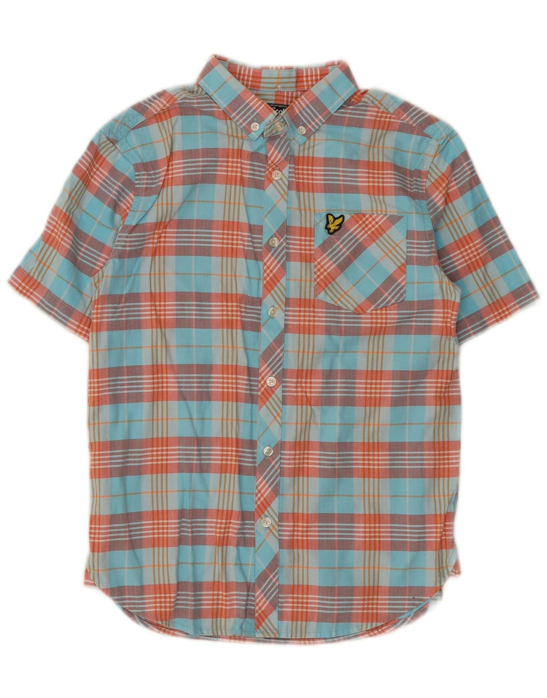 Lyle & Scott Camicia a maniche corte da bambino 12-13 anni in cotone a quadri multicolore