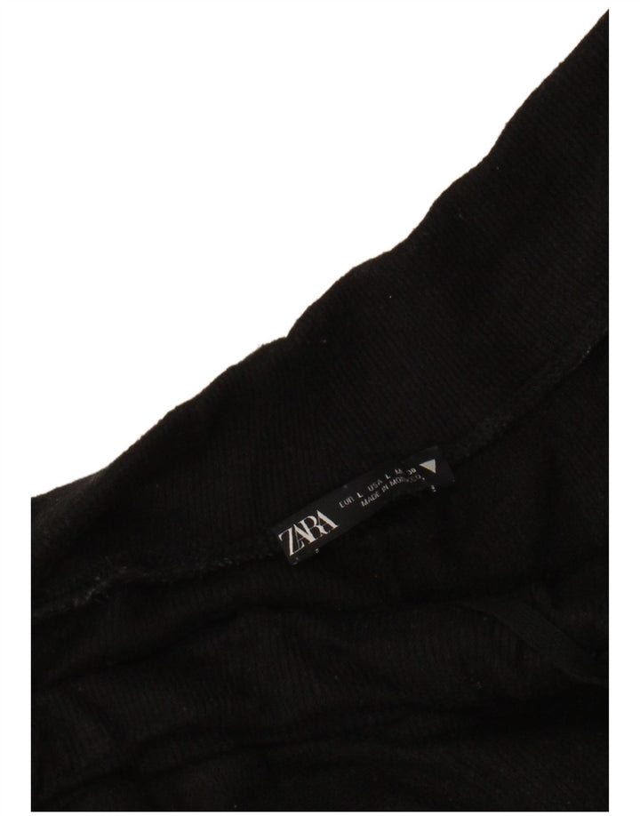 Pantaloni da tuta da donna ZARA Joggers UK 16 Large Nero
