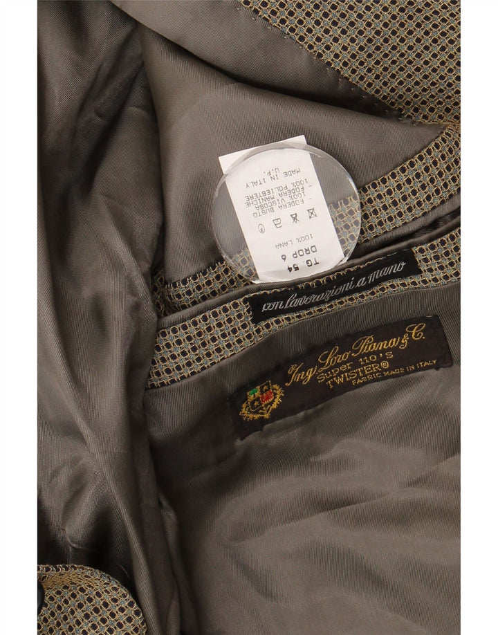 Giacca blazer a 2 bottoni da uomo Ing Loro Piona & Co. IT 54 2XL Cachi maculato