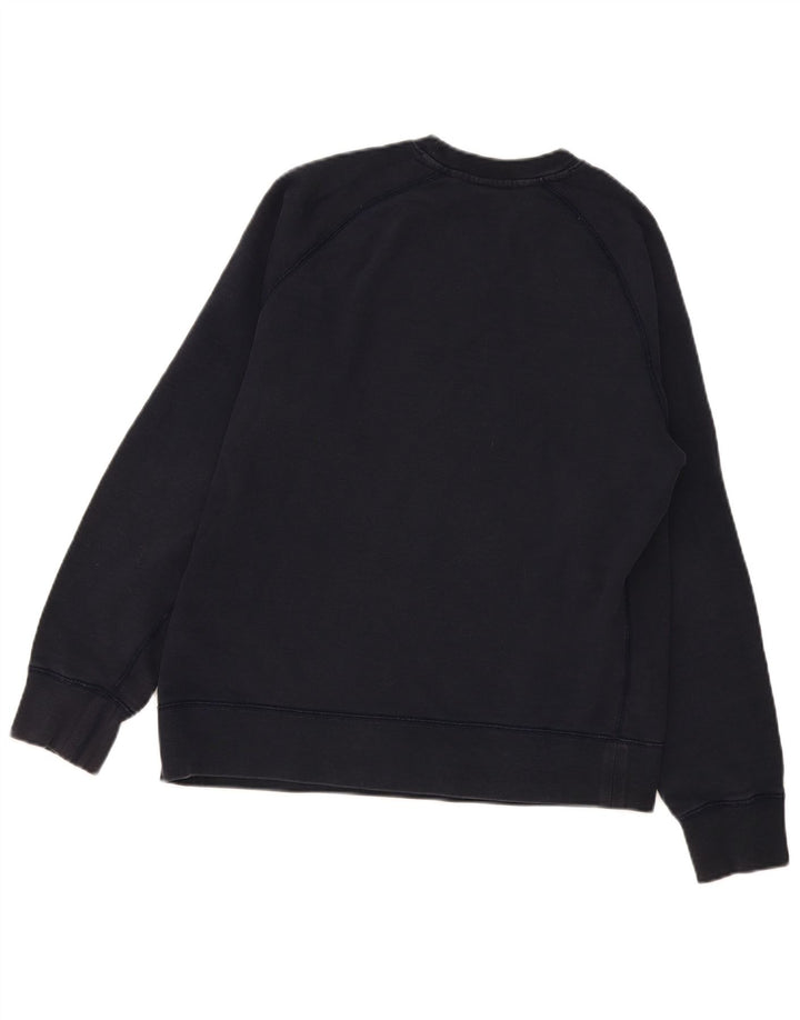 Felpa grafica Nike da uomo, maglione grande, cotone blu navy