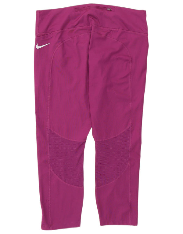 Leggings Nike Dri Fit Capri da donna UK 18 XL poliestere viola