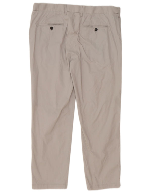 Marks & Spencer Mens Regular Fit Chino Trousers W38 L29 Grey Cotton