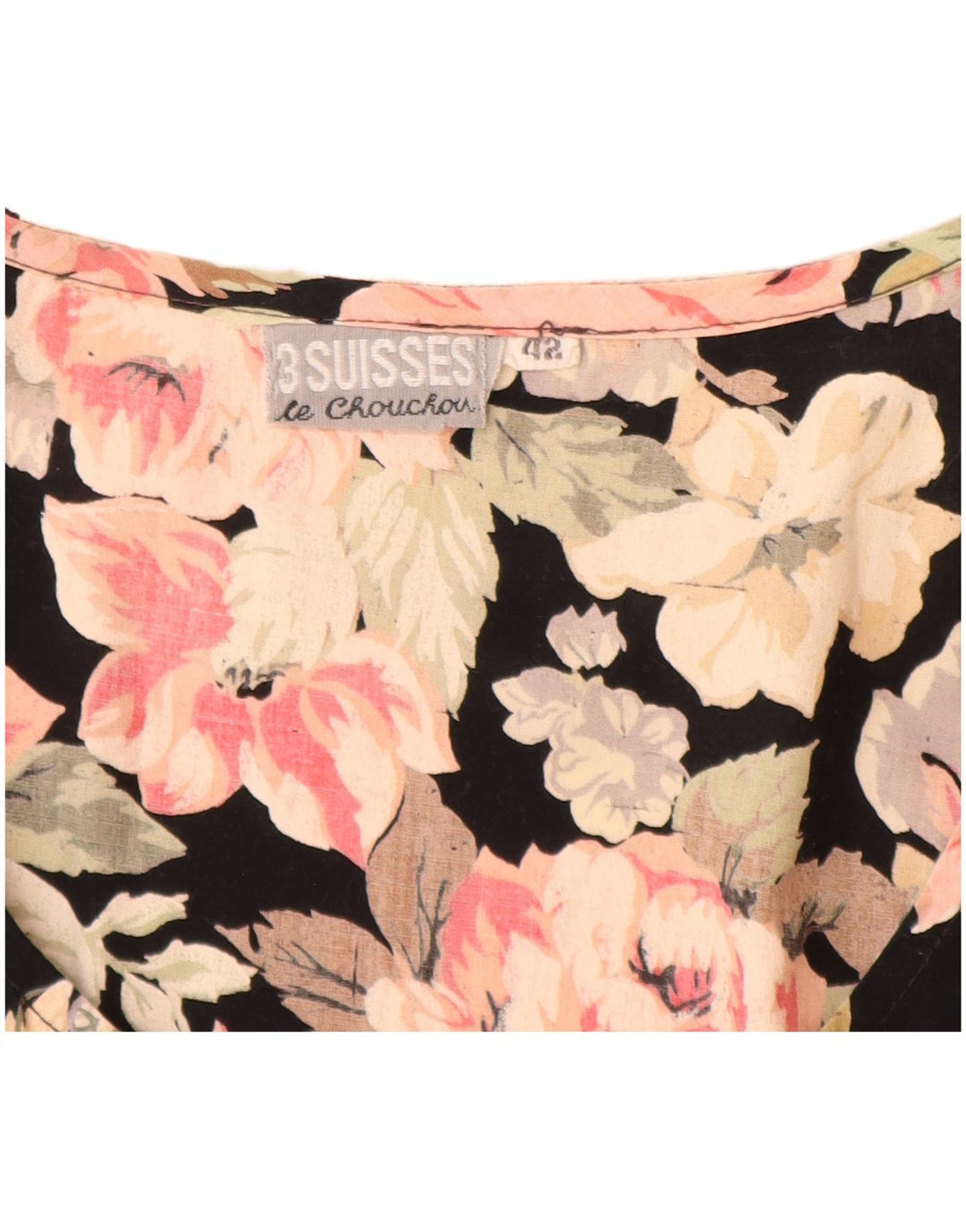 Tutina corta da donna vintage senza maniche IT 42 medio nero floreale