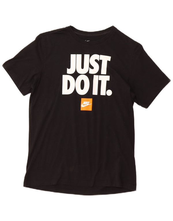 T-shirt grafica da uomo NIKE Top grande in cotone nero