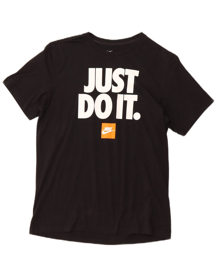 T-shirt grafica da uomo NIKE Top grande in cotone nero