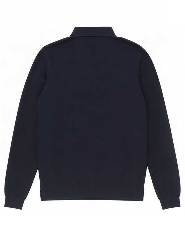 Massimo Dutti Maglione da uomo con collo alto piccolo in cotone blu navy