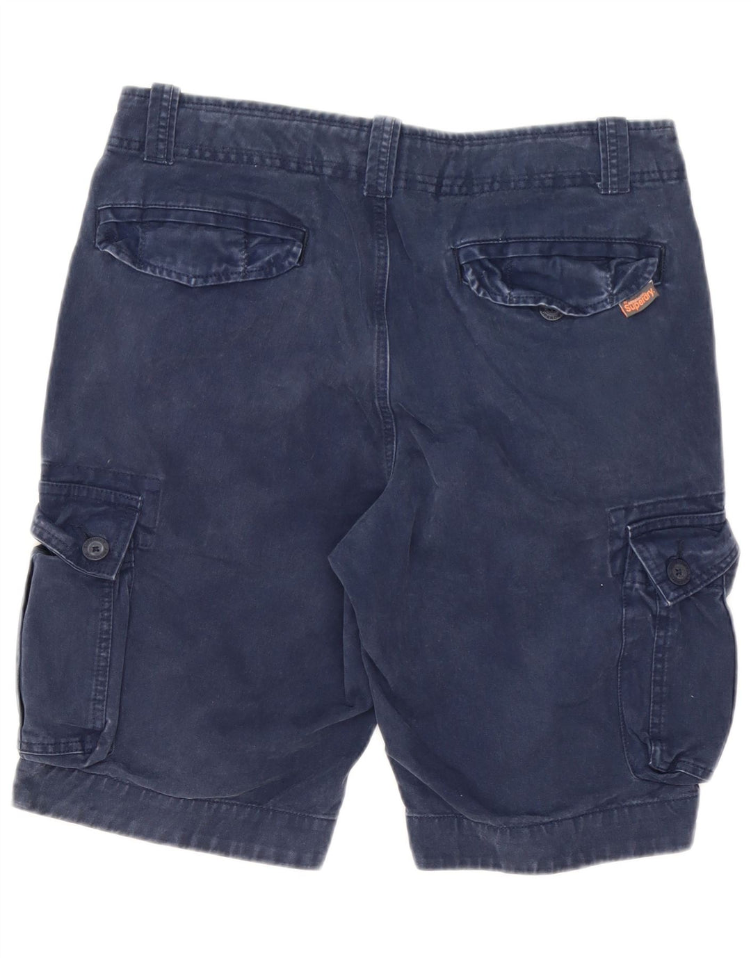 Pantaloncini cargo da uomo Superdry Large W34 in cotone blu navy