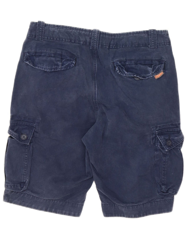 Pantaloncini cargo da uomo Superdry Large W34 in cotone blu navy