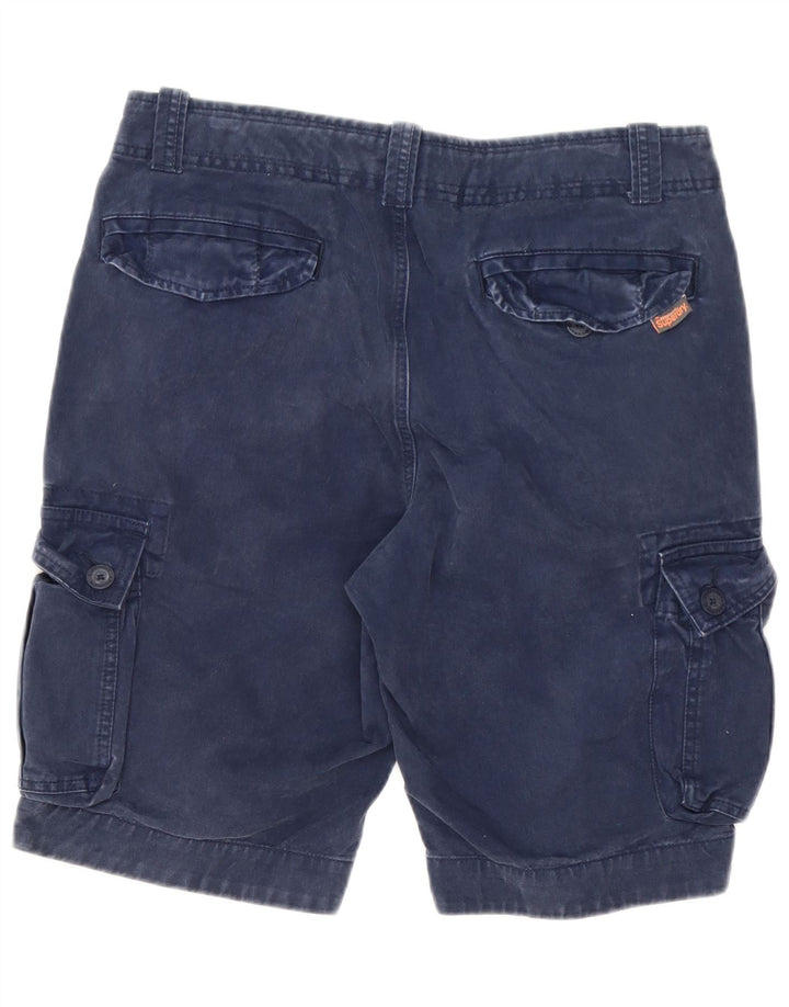 Pantaloncini cargo da uomo Superdry Large W34 in cotone blu navy