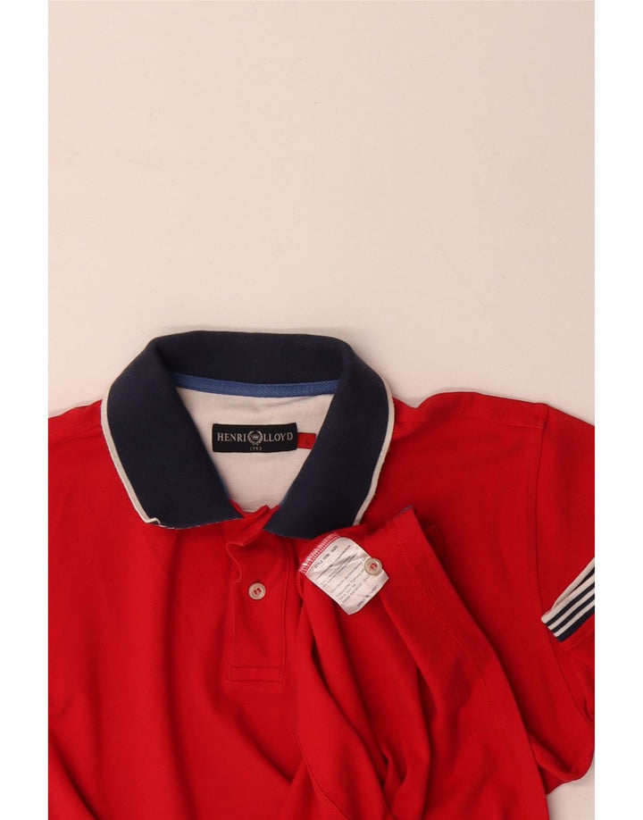 Polo da uomo HENRI LLOYD grande rossa in cotone
