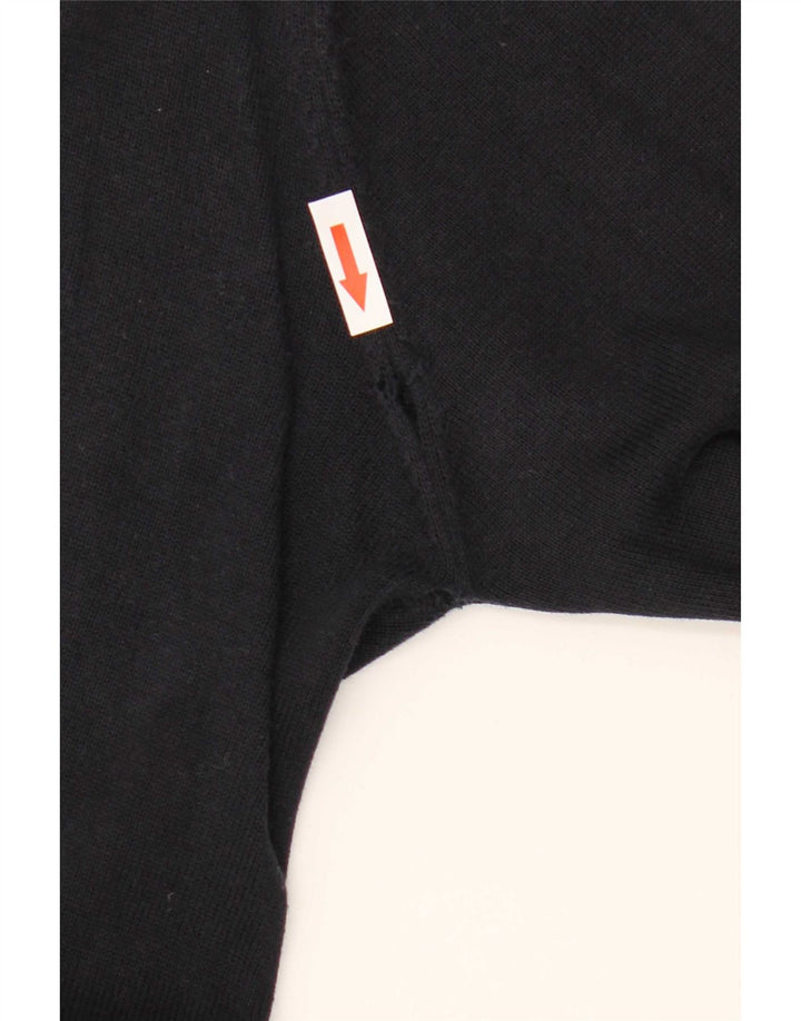 Gant Maglione da uomo con zip e collo in cotone blu navy medio