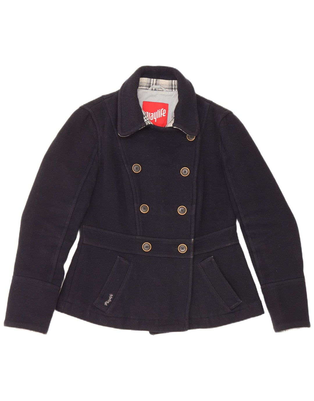 Caban da donna Playlife IT 46 Large in acrilico blu navy