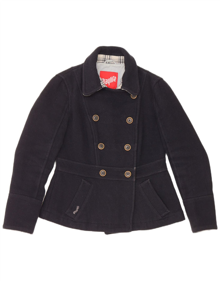 Caban da donna Playlife IT 46 Large in acrilico blu navy
