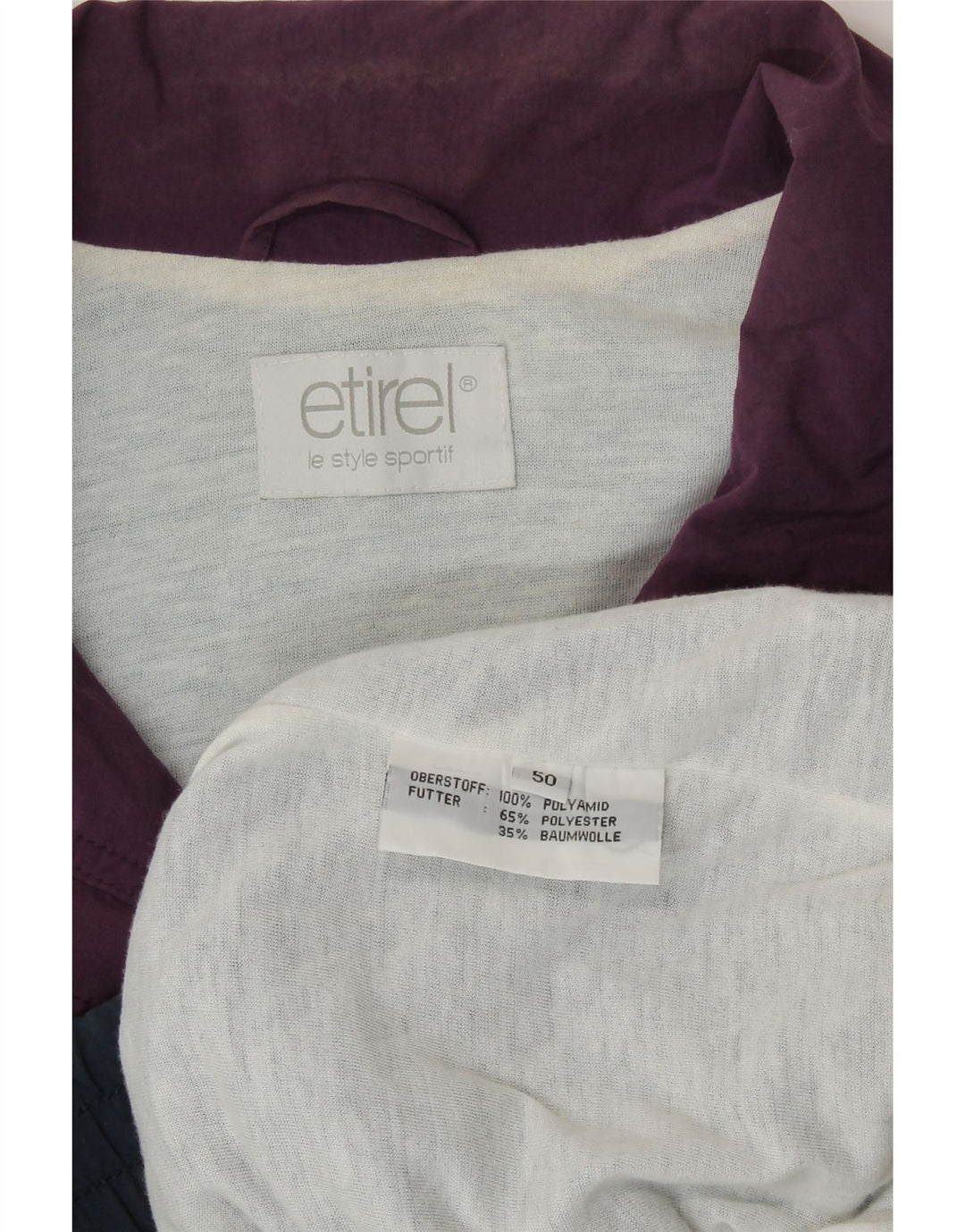 ETIREL Giacca da tuta da uomo vestibilità ampia IT 50 Blu medio Colourblock