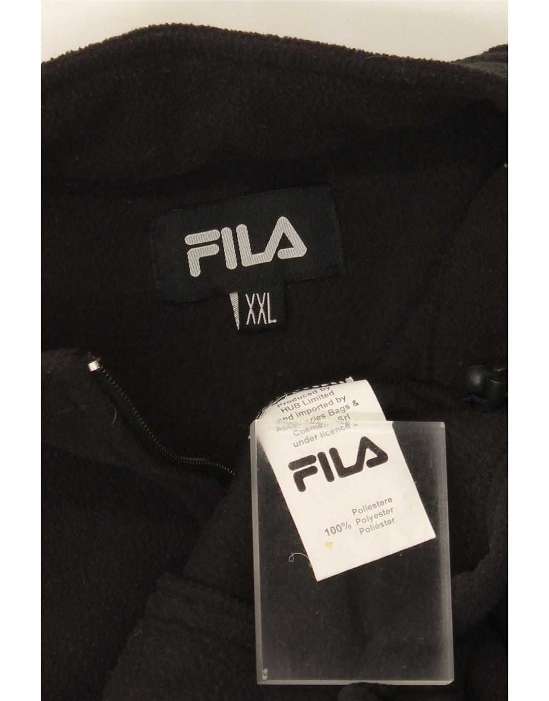 Giacca in pile da uomo Fila Liner UK 44 2XL poliestere nero