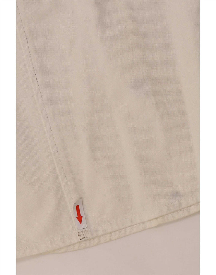 Gonna a trapezio da donna del fine settimana UK 14 media W30 cotone bianco