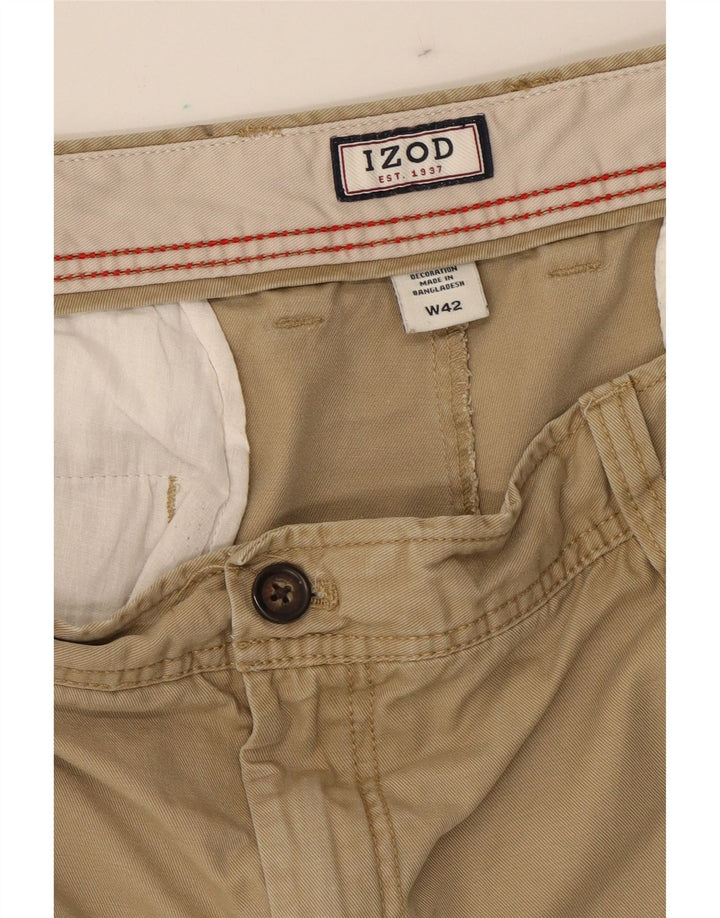 IZOD Mens Chino Shorts W42 2XL Beige Cotton Vintage Izod and Second-Hand Izod from Messina Hembry 