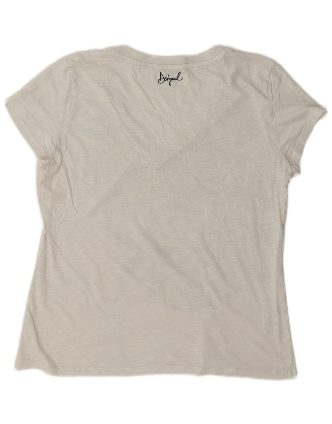 Desigual Maglietta grafica da donna Top UK 16 Large Bianca
