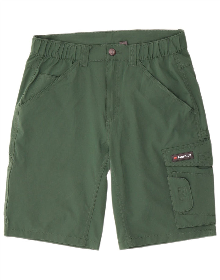 Pantaloncini cargo da uomo Parkside piccoli W29 verde elastan