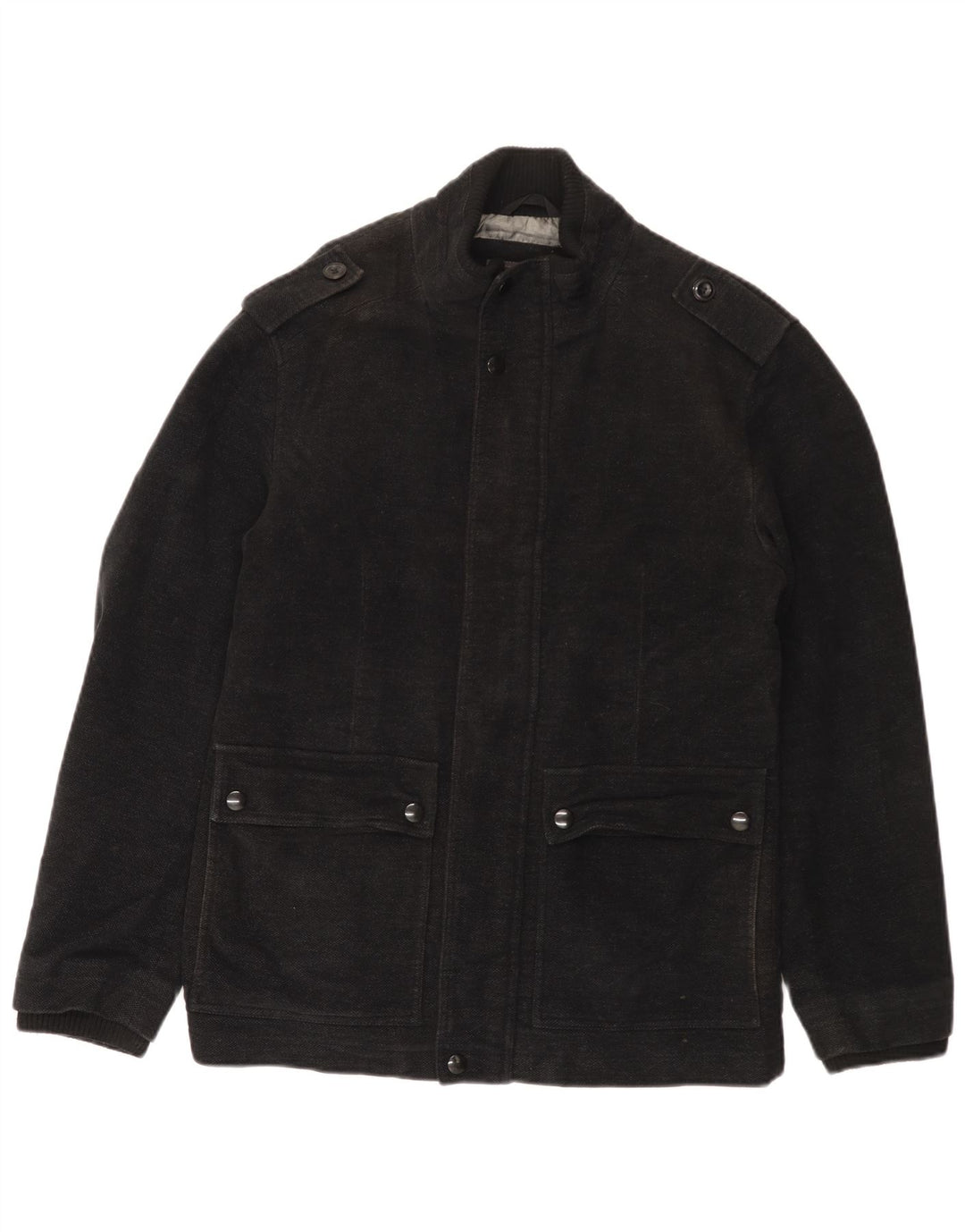 Giacca militare da uomo Marks & Spencer UK 36 piccola cotone nero
