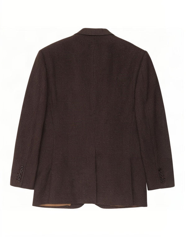 Giacca blazer da uomo a 2 bottoni Anralfo Orsini UK 40 grande marrone screziato