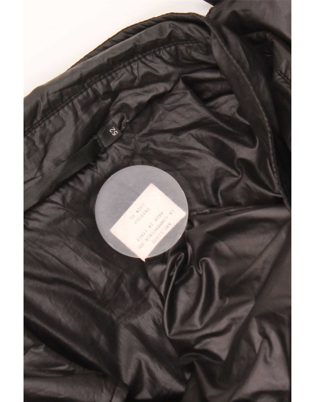 Giacca imbottita militare vintage da uomo IT 52 XL poliestere nero