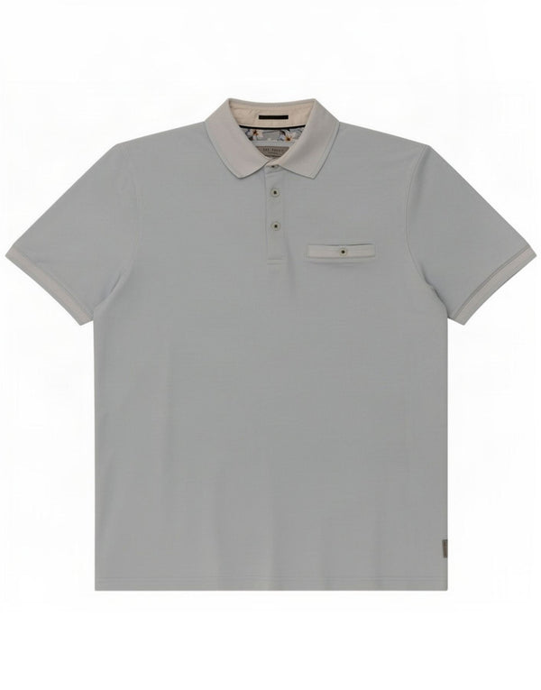 Ted Baker Mens Polo Shirt Size 5 XL Blue Modal