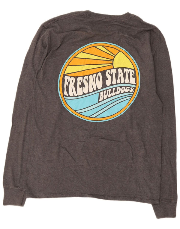 Champion Fresno State Bulldogs Graphic Top da uomo a maniche lunghe grigio medio