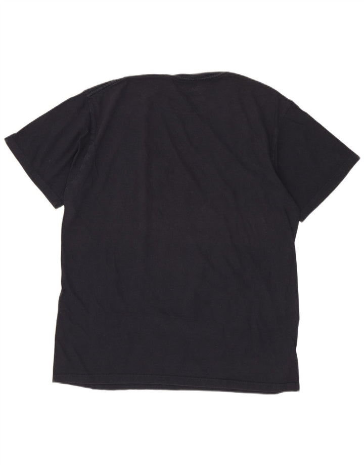 HARD ROCK CAFE T-shirt grafica da uomo di Monaco di Baviera Top in cotone blu navy medio