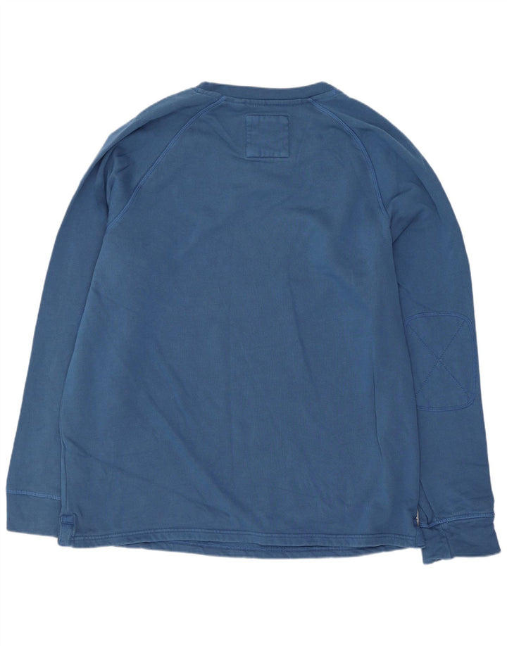 Fat Face Top da uomo vestibilità regolare a maniche lunghe in cotone blu grande