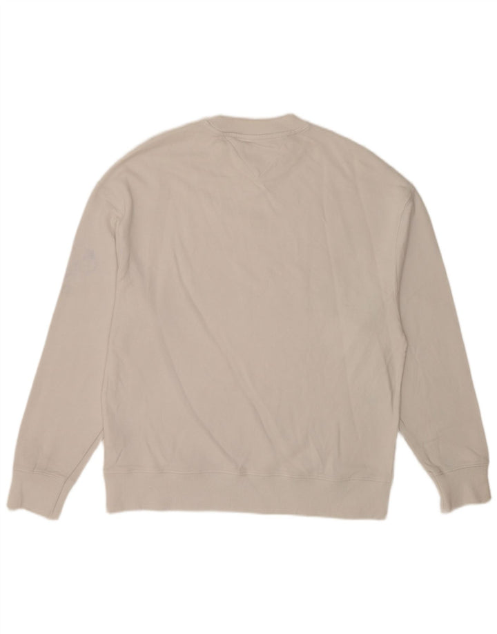 Tommy Hilfiger Uomo Felpa Maglione Cotone Bianco Medio