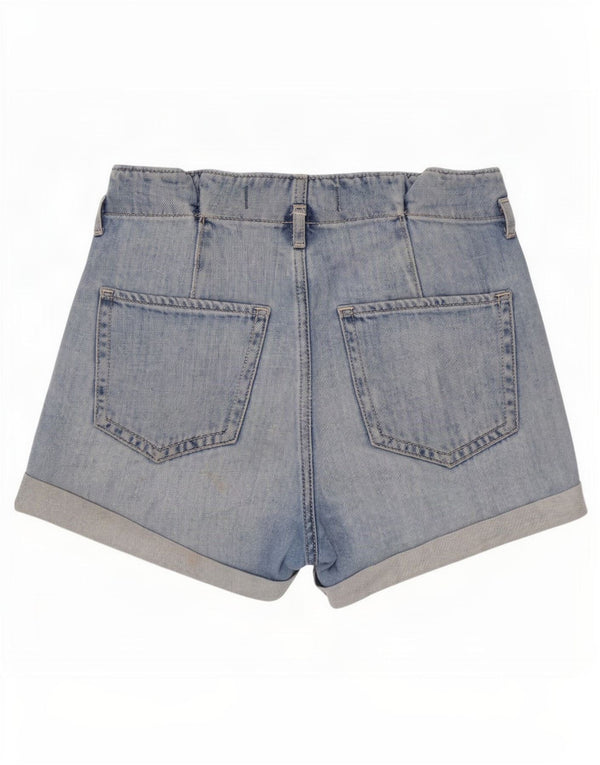 Pantaloncini di jeans Hollister da donna US 4 Small W26 Blu Cotone