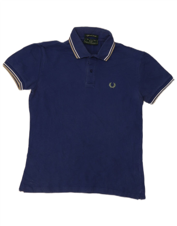Polo da uomo Fred Perry piccola in cotone a righe blu navy