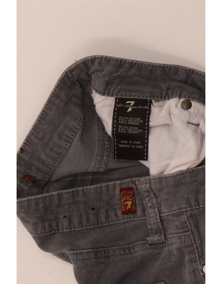 7 FOR ALL MANKIND Pantaloni dritti in velluto a coste da ragazzo 15-16 anni W32 L29 Grigio
