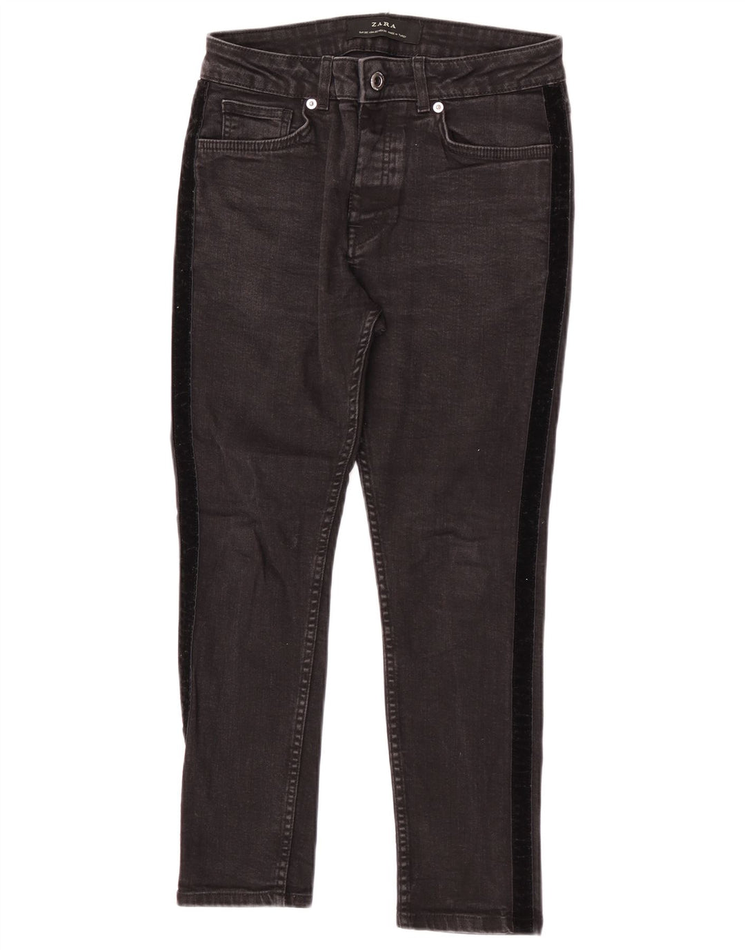 Jeans corti da uomo Zara EU 38 Small W30 L24 Black Colourblock