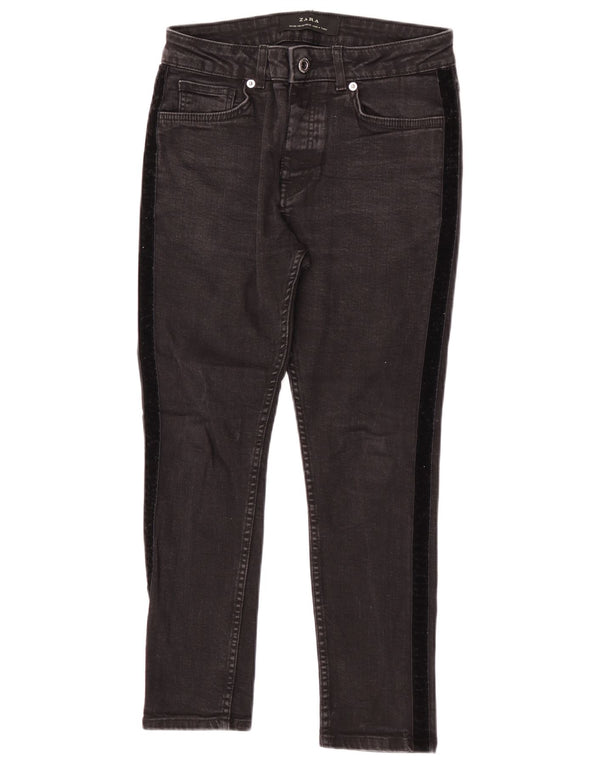Jeans corti da uomo Zara EU 38 Small W30 L24 Black Colourblock