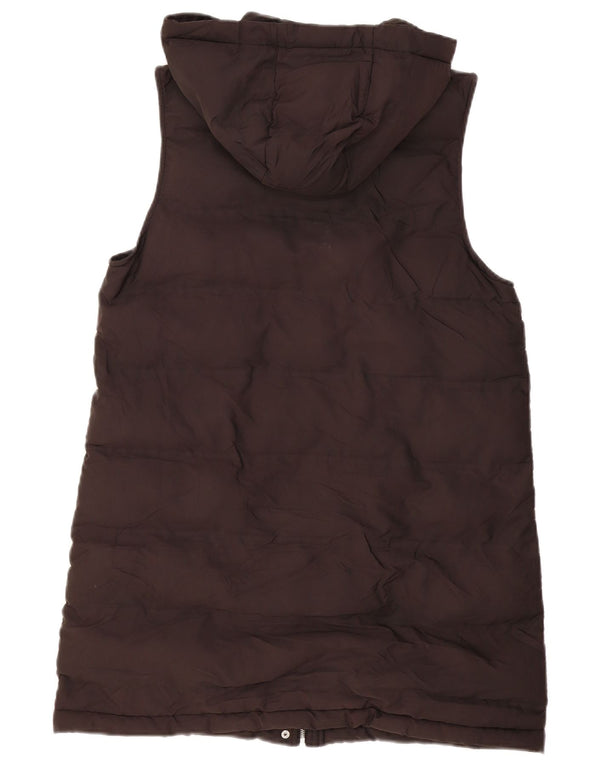 Gilet imbottito con cappuccio lungo da donna Zara UK 14 medio nero
