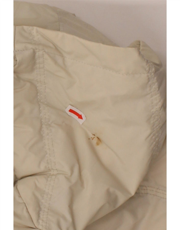 DIESEL Mens Hooded Padded Jacket UK 38 Medium Off White Polyamide